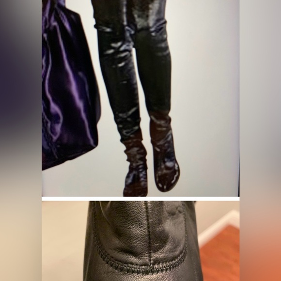 CHANEL over the knee Brown cap toe stretch leather boots - Picture 2 of 14